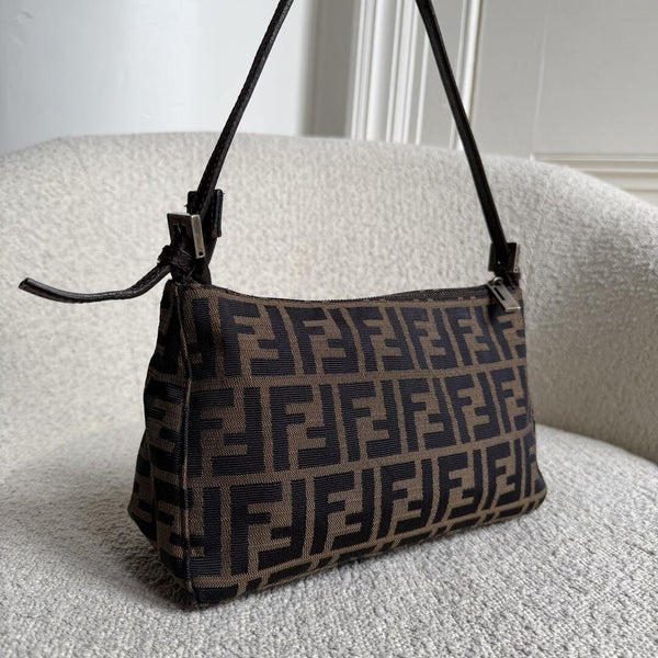 Fendi Zucca Brown Shoulder Bag