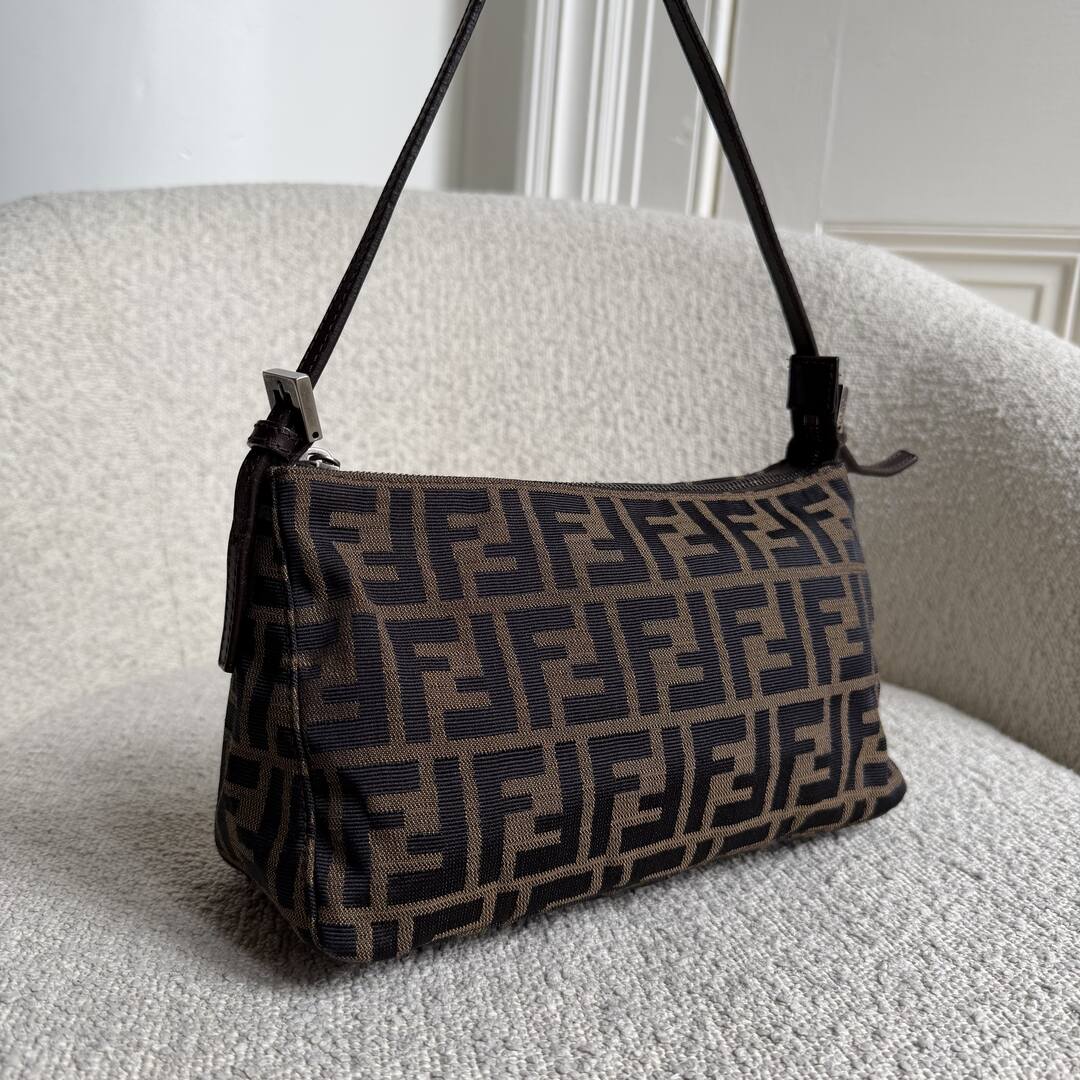 Fendi Zucca Brown Shoulder Bag