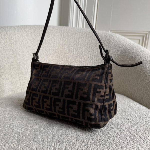 Fendi Zucca Brown Shoulder Bag