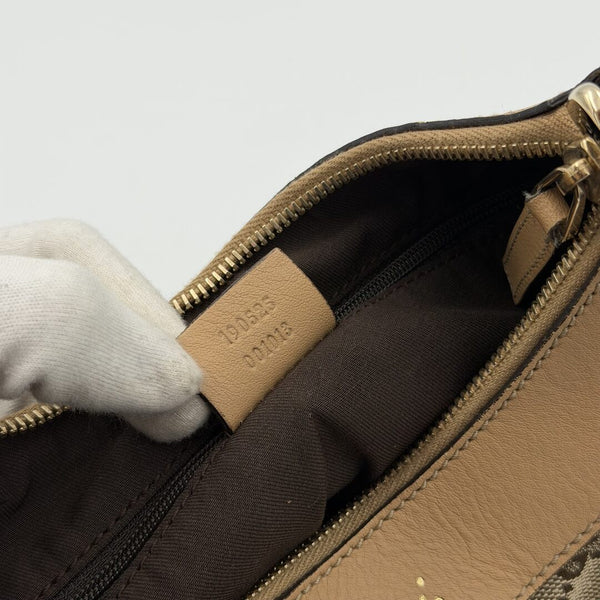 Gucci GG Canvas Abbey Caramel Brown Shoulder Bag