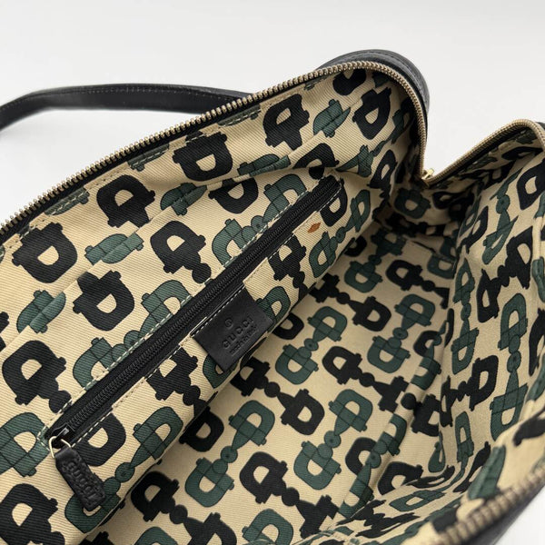 Gucci Guccissima Princy Black Leather Shoulder Bag