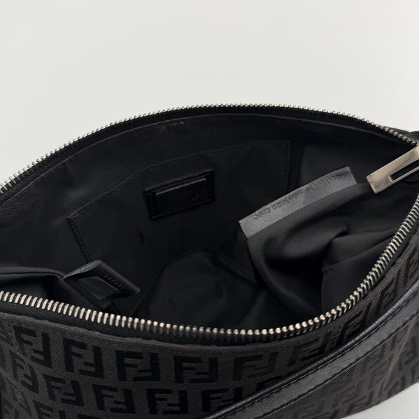 Fendi Zucchino Black Shoulder Bag