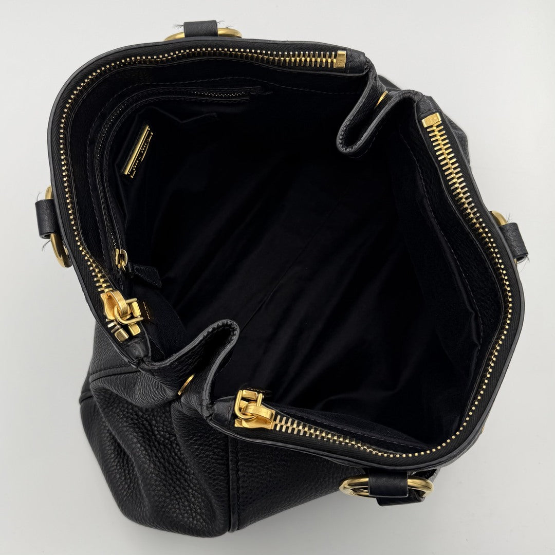 Miu Miu Vitello Leather Black Shoulder Bag
