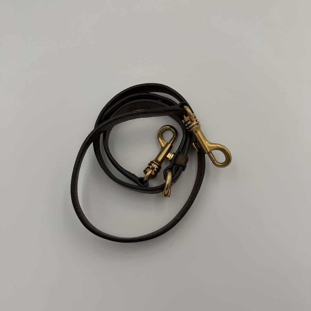 Miu Miu Dark Brown Leather Studded Shoulder Bag