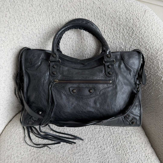 2010 Balenciaga City Leather Black Handbag