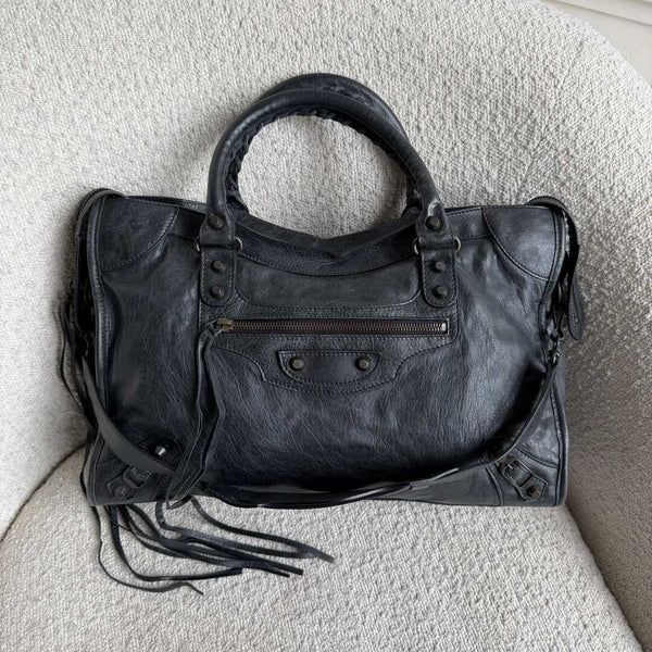 2010 Balenciaga City Leather Black Handbag