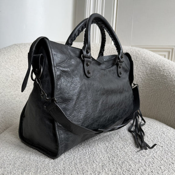 2010 Balenciaga City Leather Black Handbag