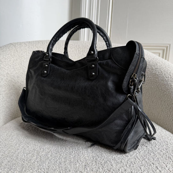2010 Balenciaga City Leather Black Handbag