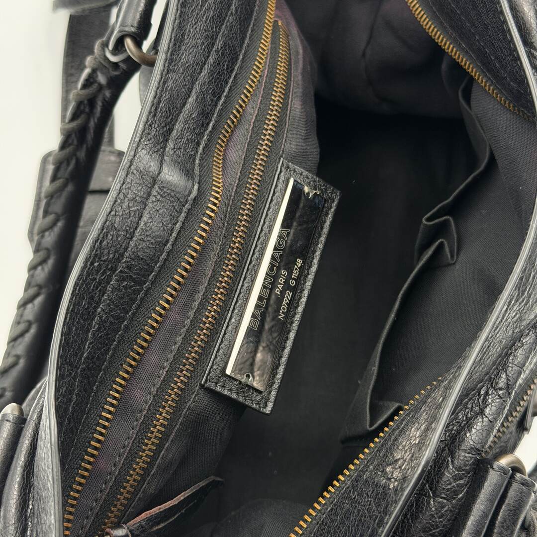 2014 Balenciaga City Leather Black Handbag