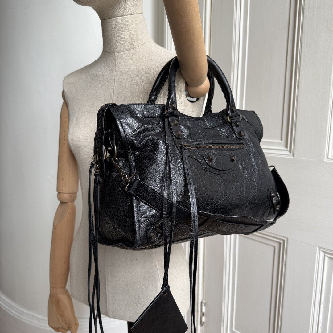 2014 Balenciaga City Leather Black Handbag
