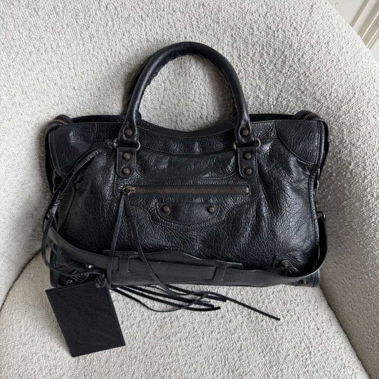 2014 Balenciaga City Leather Black Handbag
