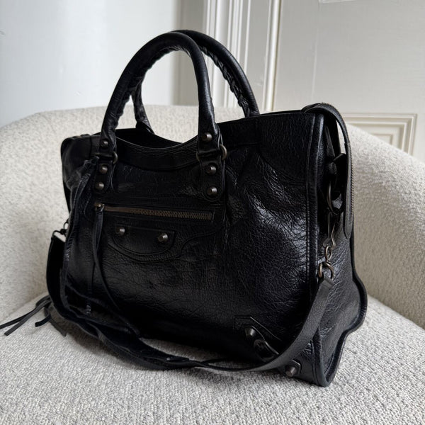 2014 Balenciaga City Leather Black Handbag