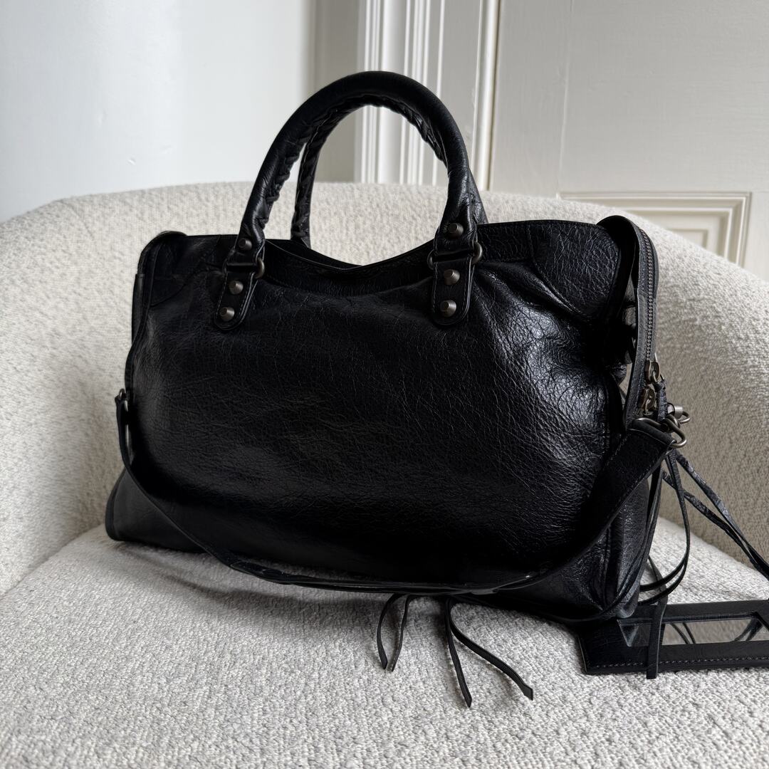 2014 Balenciaga City Leather Black Handbag