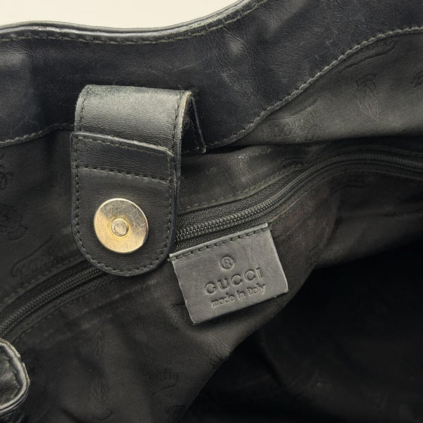 Gucci Guccissima Sukey Leather Black Tote Bag