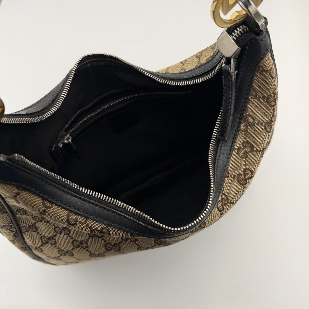 Gucci GG Twins Hobo Black Shoulder Bag