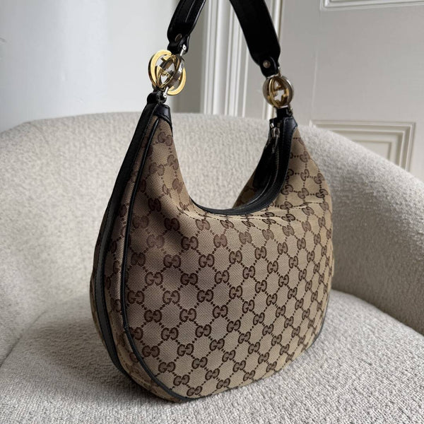 Gucci GG Twins Hobo Black Shoulder Bag