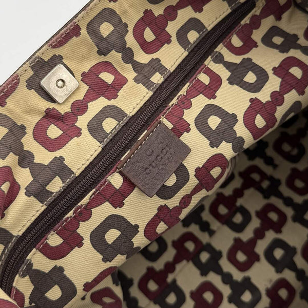 Gucci Guccissima Abbey Leather Brown Tote Bag
