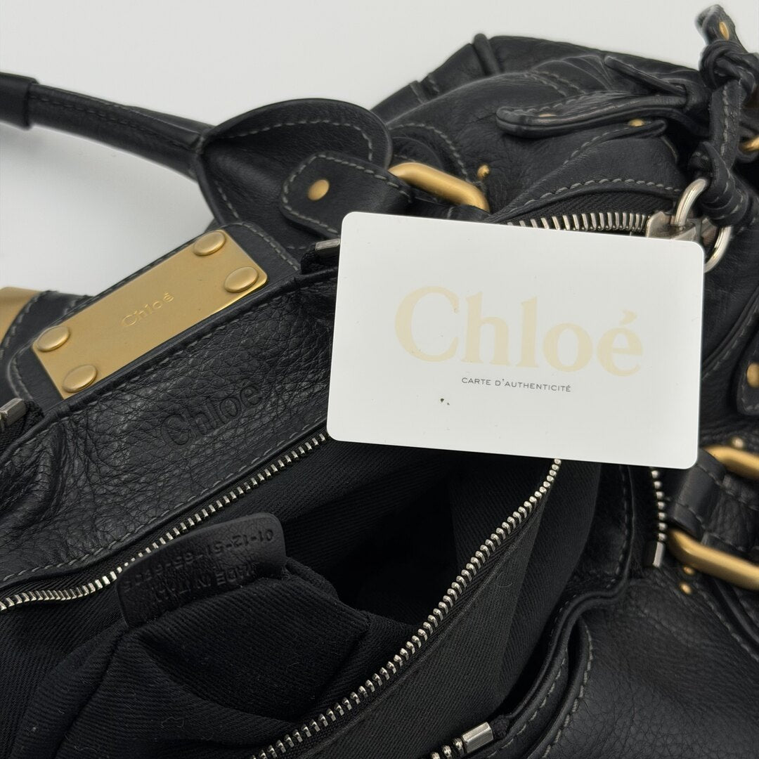 Chloe Paddington Leather Black Handbag