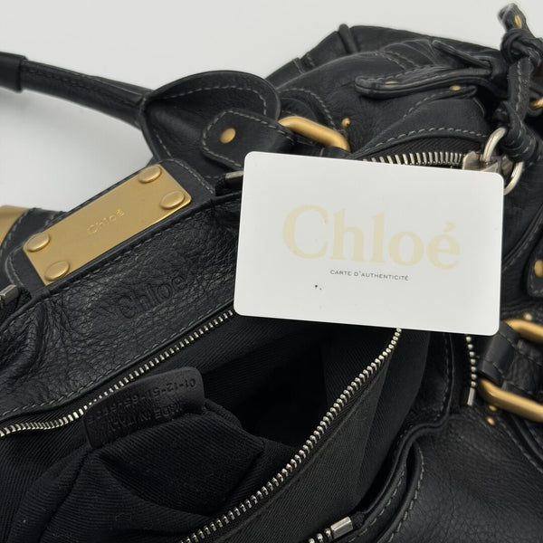 Chloe Paddington Leather Black Handbag