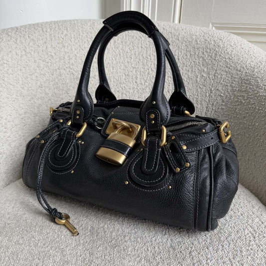 Chloe Paddington Leather Black Handbag
