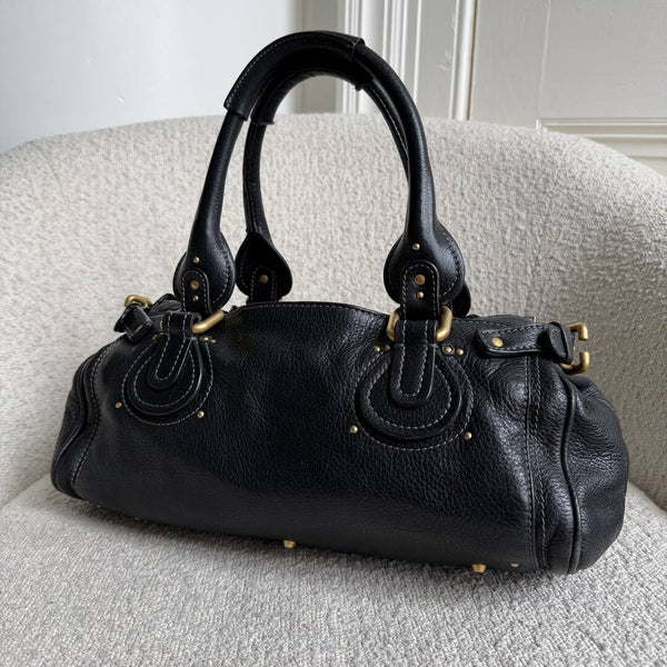 Chloe Paddington Leather Black Handbag