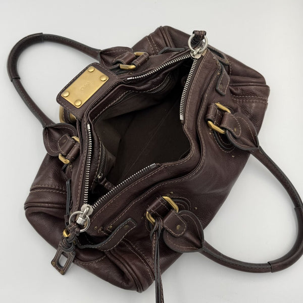 Chloe Paddington Leather Dark Brown Shoulder Bag
