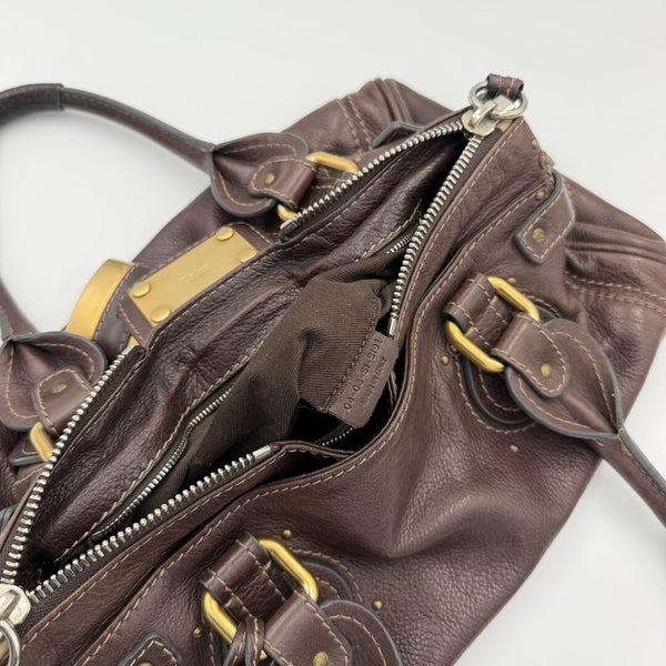 Chloe Paddington Leather Dark Brown Shoulder Bag