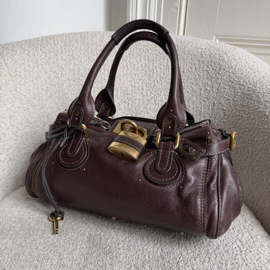 Chloe Paddington Leather Dark Brown Shoulder Bag