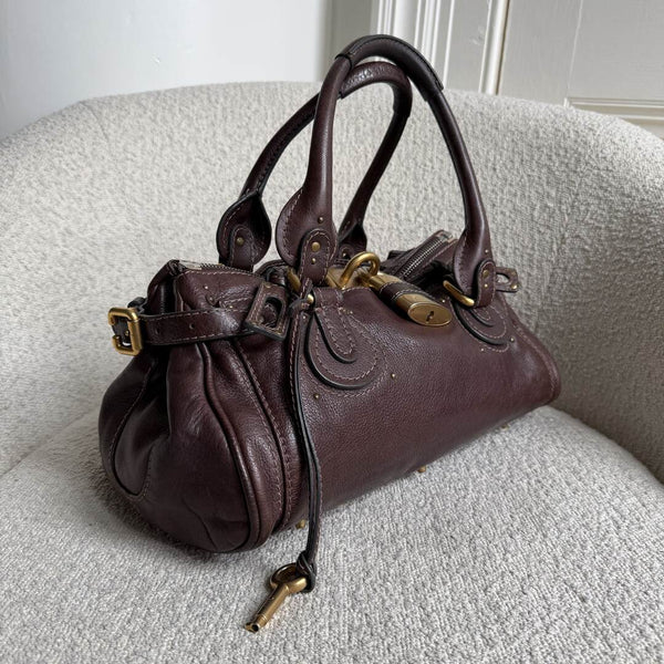 Chloe Paddington Leather Dark Brown Shoulder Bag