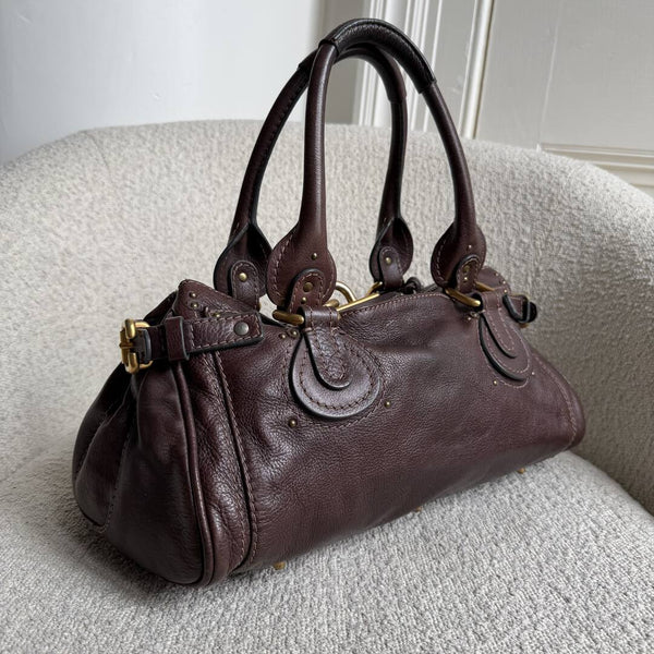 Chloe Paddington Leather Dark Brown Shoulder Bag