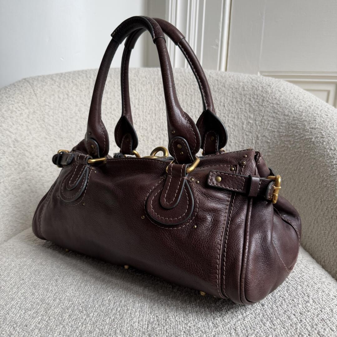 Chloe Paddington Leather Dark Brown Shoulder Bag