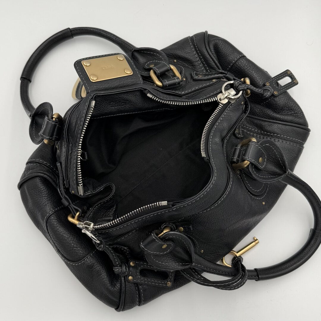 Chloe Paddington Leather Black Handbag