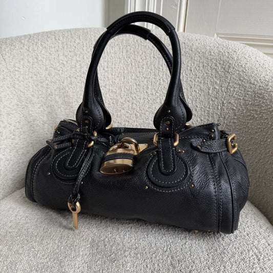 Chloe Paddington Leather Black Handbag