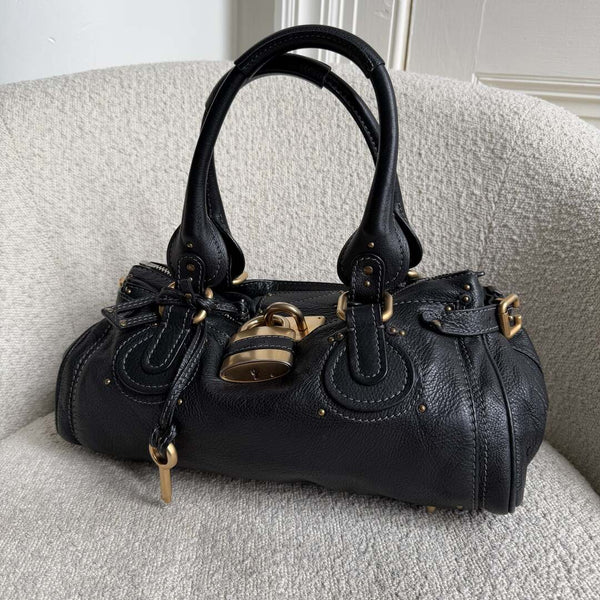 Chloe Paddington Leather Black Handbag