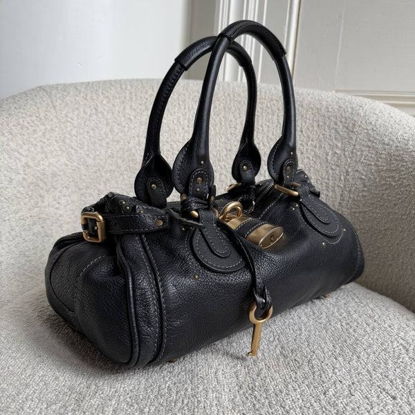 Chloe Paddington Leather Black Handbag
