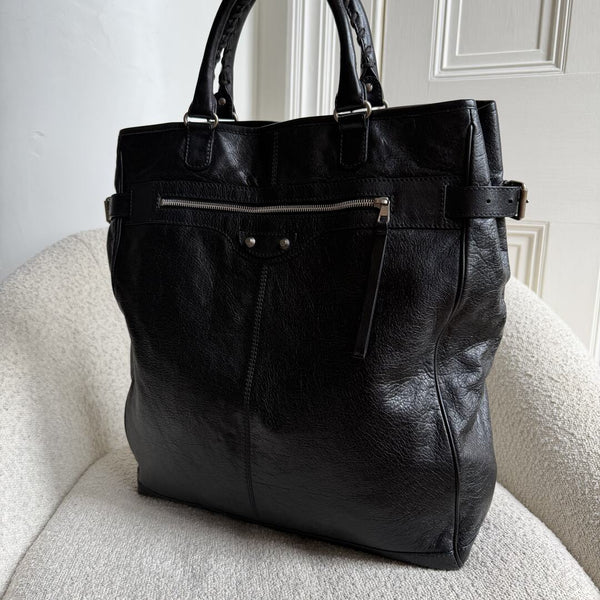 2013 Balenciaga Motocross Classic Hexagon Black Tote Bag