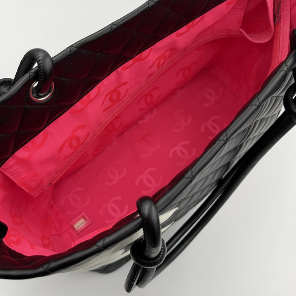 2005 Chanel Cambon Quilted Black Tote Bag