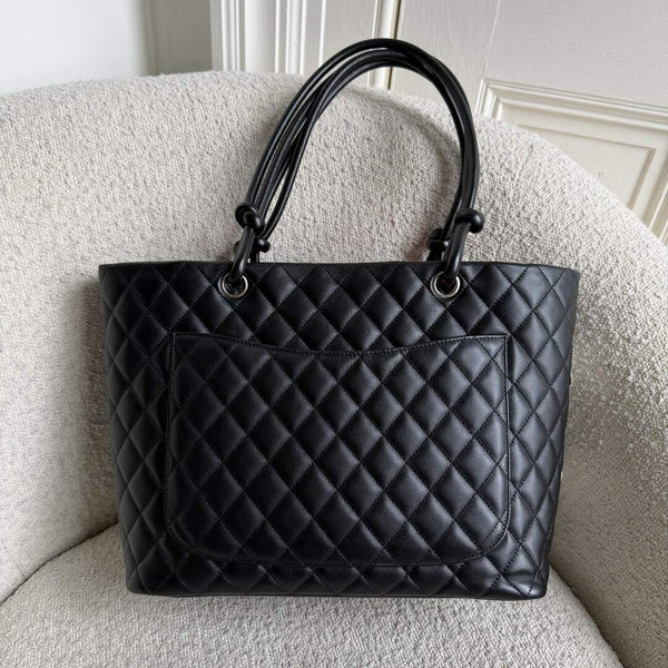 2005 Chanel Cambon Quilted Black Tote Bag