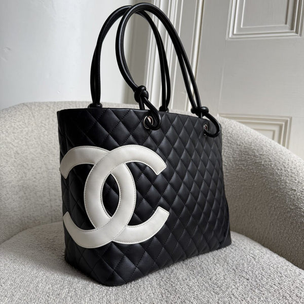 2005 Chanel Cambon Quilted Black Tote Bag