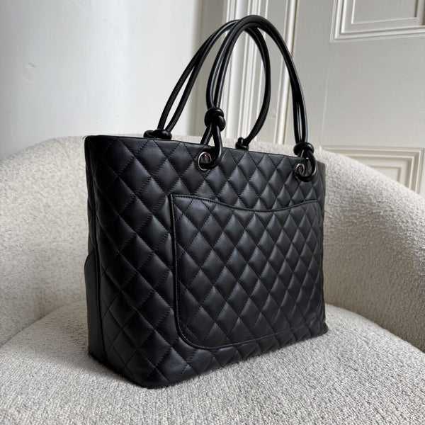 2005 Chanel Cambon Quilted Black Tote Bag