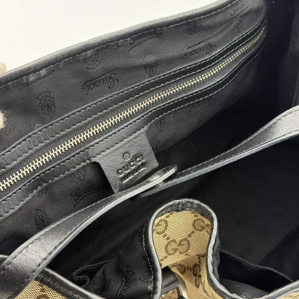 Gucci GG Twins Black Leather Tote Bag