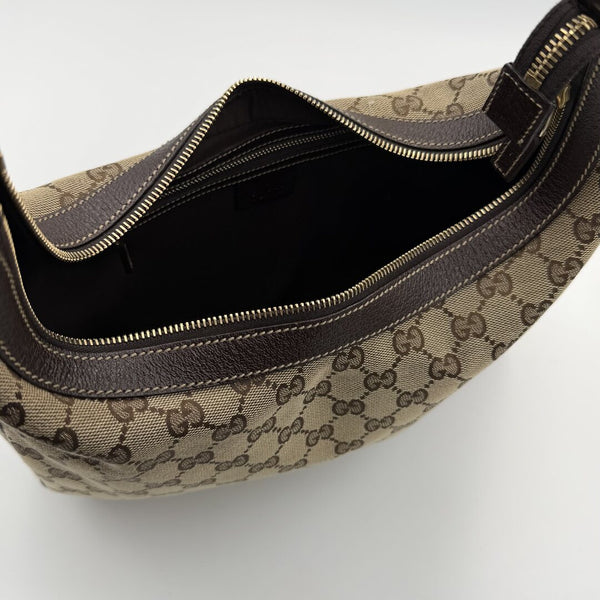 Gucci GG Canvas Brown Shoulder Bag
