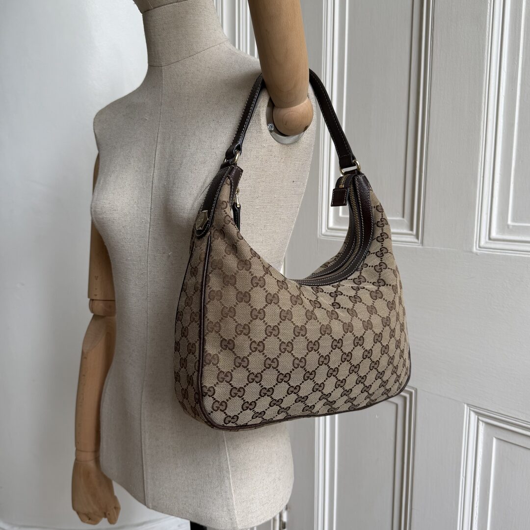 Gucci GG Canvas Brown Shoulder Bag