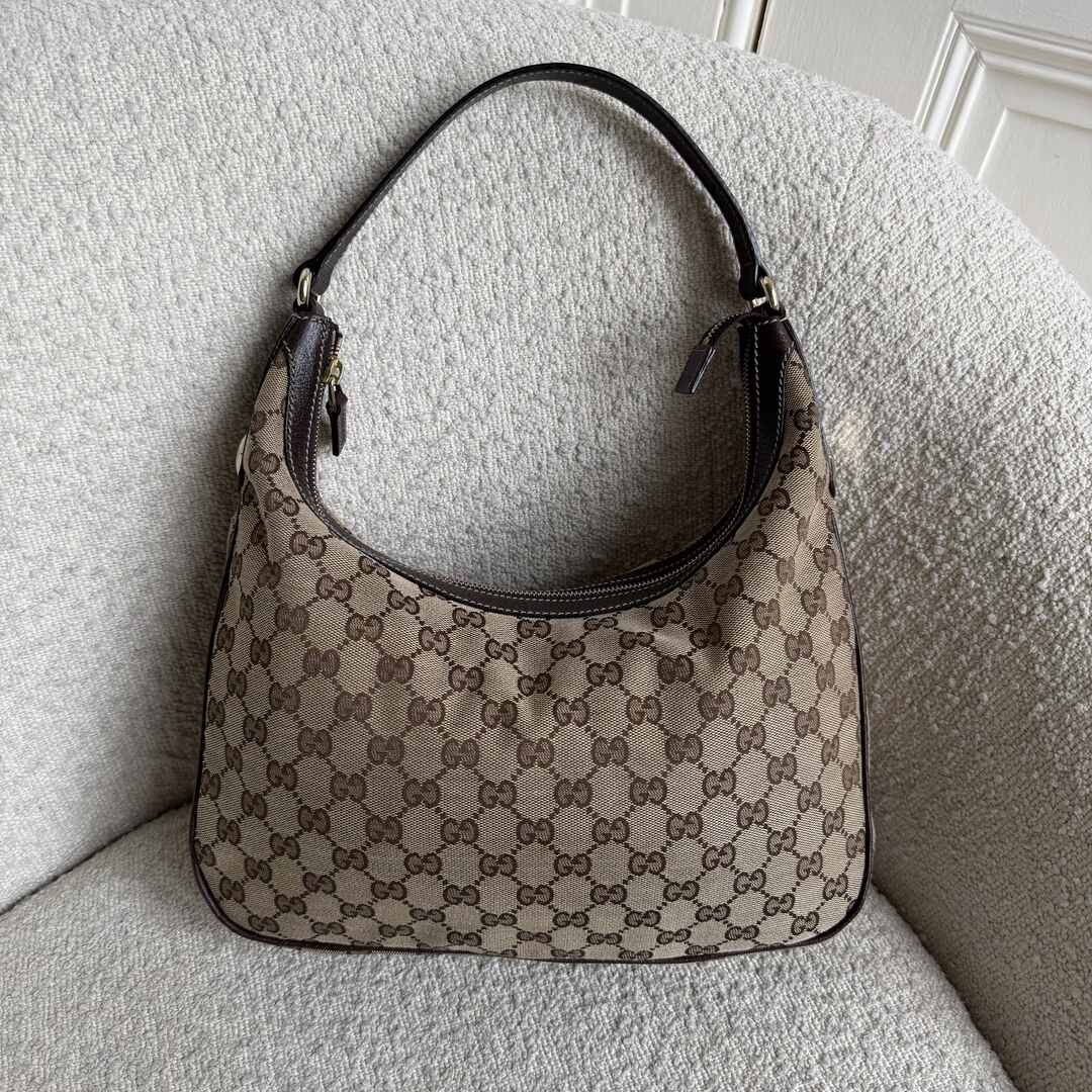 Gucci GG Canvas Brown Shoulder Bag