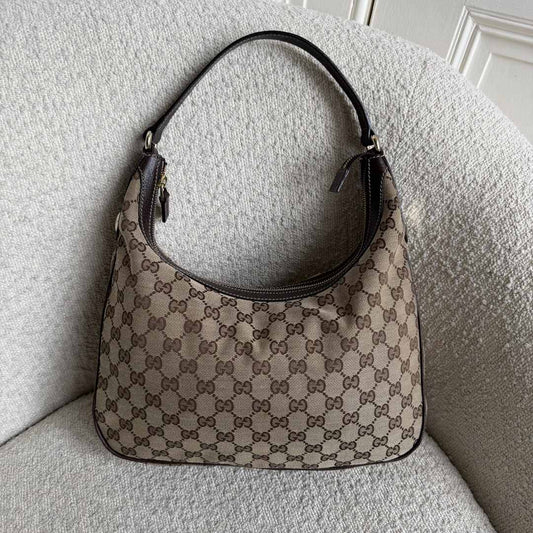 Gucci GG Canvas Brown Shoulder Bag