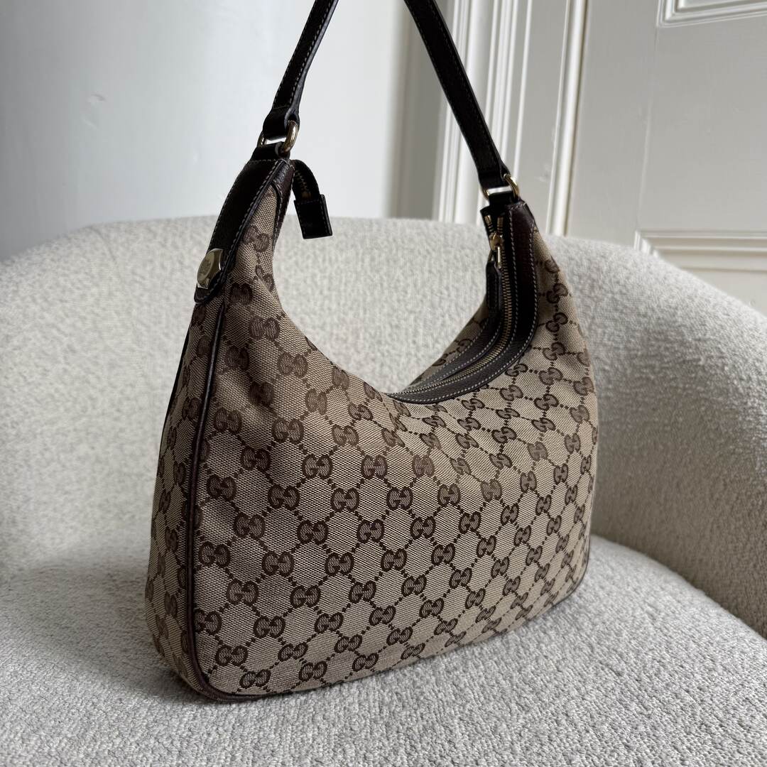 Gucci GG Canvas Brown Shoulder Bag