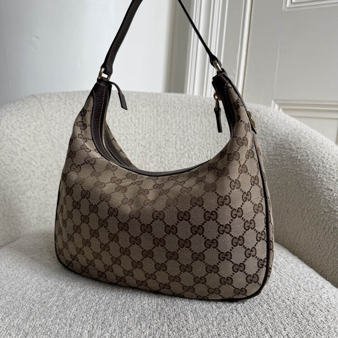 Gucci GG Canvas Brown Shoulder Bag