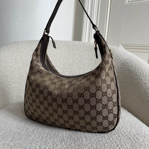Gucci GG Canvas Brown Shoulder Bag