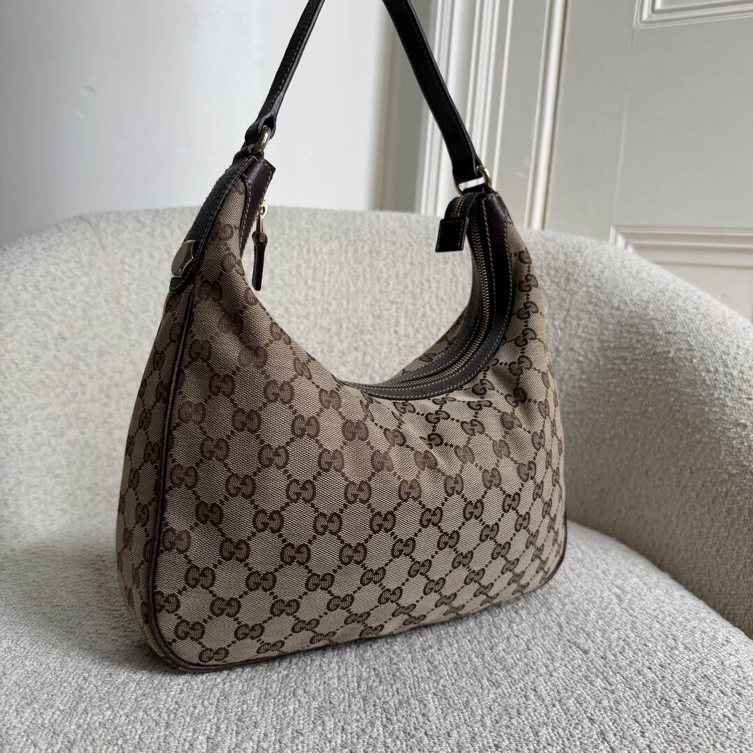 Gucci GG Canvas Brown Shoulder Bag