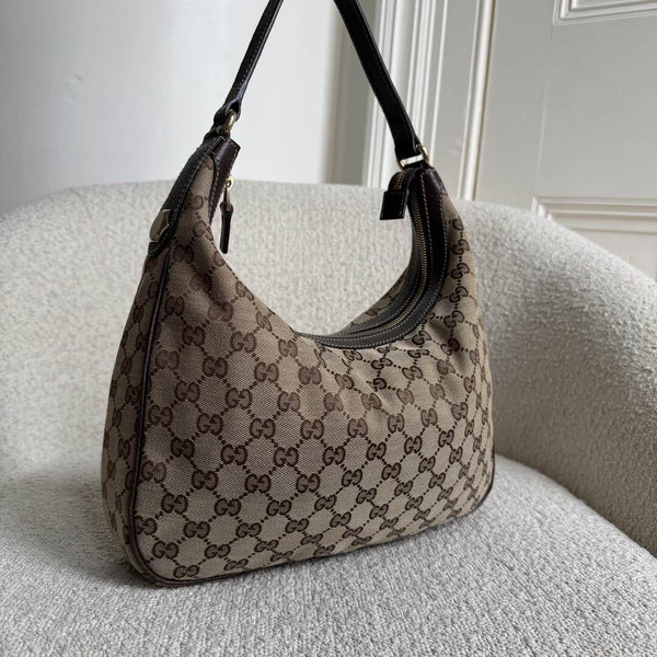 Gucci GG Canvas Brown Shoulder Bag
